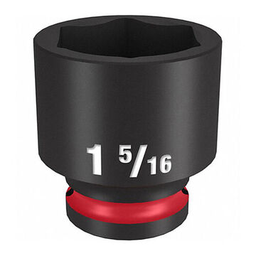 Standard Impact Socket, Steel, 1-5/16 in Socket, 1/2 in Drive, 7/8 in dp Bolt Clearance, 1-57/64 in OAL