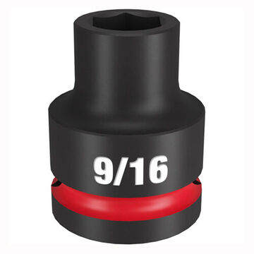 Socket Standard Impact, Steel, 9/16 In Socket, 3/4 In Drive, 1 In Dp Bolt Clearance, 2-3/32 In Oal