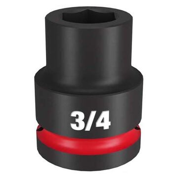 Socket Standard Impact, Steel, 3/4 In Socket, 3/4 In Drive, 1-1/8 In Dp Bolt Clearance, 2-3/32 In Oal