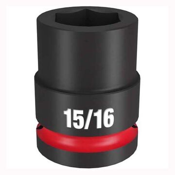 Socket Standard Impact, Steel, 15/16 In Socket, 3/4 In Drive, 1-7/16 In Dp Bolt Clearance, 2-3/32 In Oal