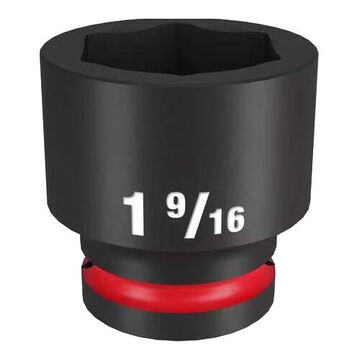 Socket Standard Impact, Steel, 1-9/16 In Socket, 3/4 In Drive, 1-9/16 In Dp Bolt Clearance, 2-9/32 In Oal
