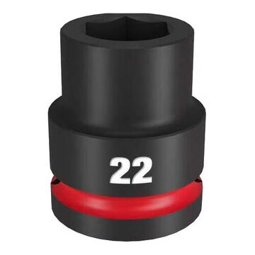 Socket Standard Impact, Steel, 22 Mm Socket, 3/4 In Drive, 13/16 In Dp Bolt Clearance, 2-3/32 In Oal