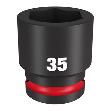 Socket Standard Impact, Steel, 35 Mm Socket, 3/4 In Drive, 1-1/16 In Dp Bolt Clearance, 2-15/64 In Oal