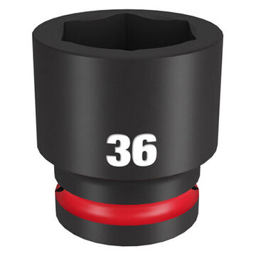 Socket Standard Impact, Steel, 36 Mm Socket, 3/4 In Drive, 1-1/16 In Dp Bolt Clearance, 2-15/64 In Oal