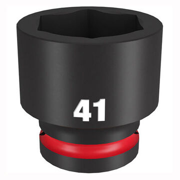Socket Standard Impact, Steel, 41 Mm Socket, 3/4 In Drive, 1-1/8 In Dp Bolt Clearance, 2-9/32 In Oal