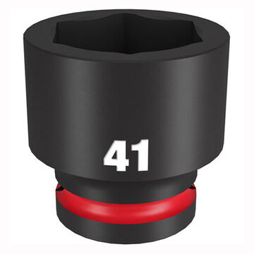 Standard Impact Socket, Steel, 41 mm Socket, 3/4 in Drive, 1-1/8 in dp Bolt Clearance, 2-9/32 in OAL