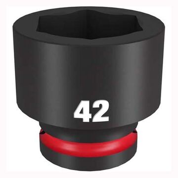Socket Standard Impact, Steel, 42 Mm Socket, 3/4 In Drive, 1-1/16 In Dp Bolt Clearance, 2-9/32 In Oal