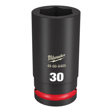 Socket Deep Impact, Steel, 30 Mm Socket, 3/4 In Drive, 1-5/8 In Dp Bolt Clearance, 3-35/64 In Oal