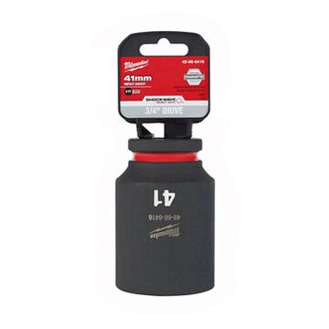 Socket Deep Impact, Steel, 41 Mm Socket, 3/4 In Drive, 1-7/8 In Dp Bolt Clearance, 3-35/64 In Oal