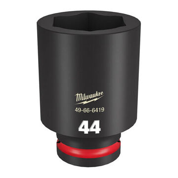 Socket Deep Impact, Steel, 44 Mm Socket, 3/4 In Drive, 1-5/16 In Dp Bolt Clearance, 2-9/16 In Oal