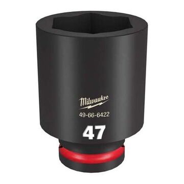 Socket Deep Impact, Steel, 47 Mm Socket, 3/4 In Drive, 1-3/4 In Dp Bolt Clearance, 2-11/16 In Oal