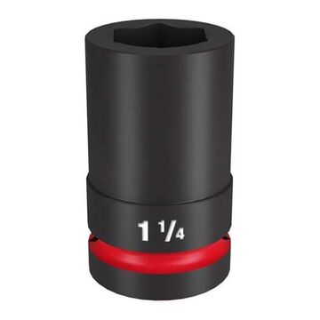 Socket Deep Impact, Steel, 1-1/4 In Socket, 1 In Drive, 1-11/16 In Dp Bolt Clearance, 3-35/64 In Oal