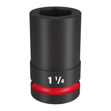 Deep Impact Socket, Steel, 1-1/4 in Socket, 1 in Drive, 1-11/16 in dp Bolt Clearance, 3-35/64 in OAL