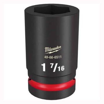 Deep Impact Socket, Steel, 1-7/16 in Socket, 1 in Drive, 1-11/16 in dp Bolt Clearance, 2-15/64 in OAL