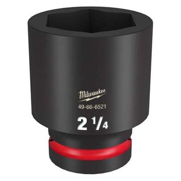 Socket Deep Impact, Steel, 2-1/4 In Socket, 1 In Drive, 1-15/16 In Dp Bolt Clearance, 3-17/64 In Oal