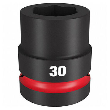 Socket Standard Length Impact, 30 Mm Socket, 1 In Drive, 2-7/16 In Lg, Forged Steel
