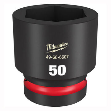 Socket Standard Impact, Steel, 50 Mm Socket, 1 In Drive, 1-3/16 In Dp Bolt Clearance, 2-7/8 In Oal