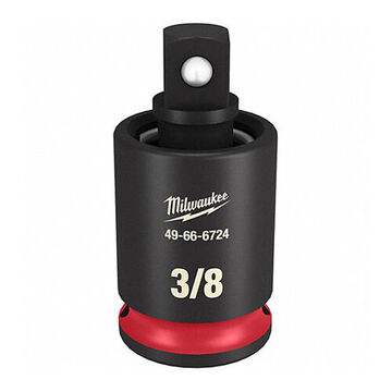 Universal Joint Impact Drive, Steel, 3/8 In Drive Size, 1.969 In Oal, Black Phosphate Finish