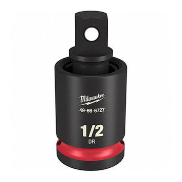 Universal Joint Impact Drive, Steel, 1/2 In Drive Size, 2-12/25 In Oal, Black Phosphate Finish