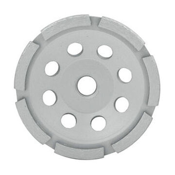 Diamond Cup Wheel, 5 in dia, 5/8 in-11 Arbor, 15000 rpm Speed, Concrete, Masonry, Stone Aggregates