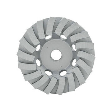 Wheel Diamond Segmented-turbo Cup, 5 In Dia, 5/8 In-11 Arbor, 15000 Rpm Speed, Concrete, Masonry, Stone Aggregates