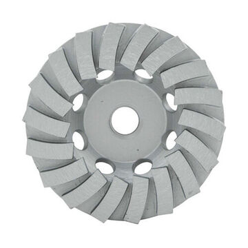 Diamond Cup Wheel, 5/8 in-11 Arbor, 7 in Dia, 8730 rpm