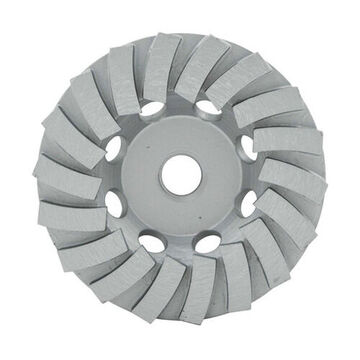 Wheel Diamond Cup, 5/8 In-11 Arbor, 7 In Dia, 8730 Rpm