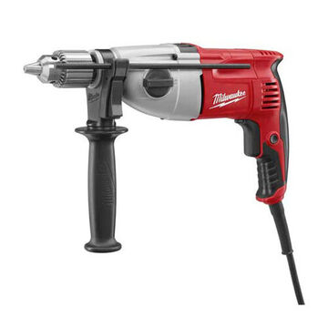 Electric Hammer Drill, 1/2 in Keyed Chuck, 1350/2500 rpm, 120 V, Trigger Lock Switch Control