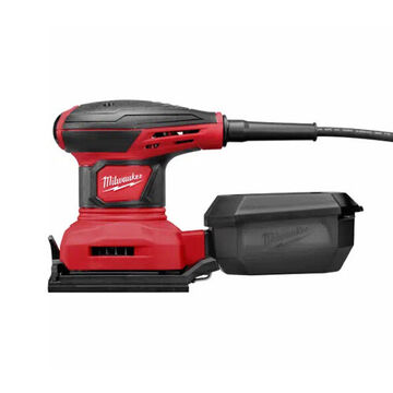 Sander, 8 ft Fixed Cord, 9-41/64 in lg, 5-53/64 in ht, Palm Grip Handle, 14000 rpm Speed, 3 A, 120 VAC