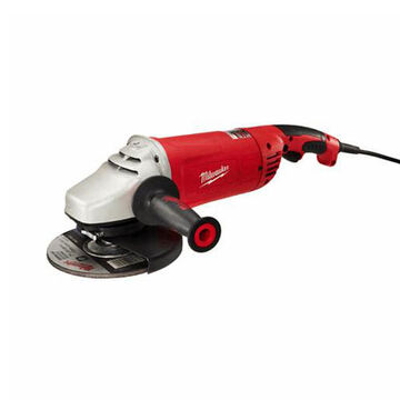 Heavy-Duty Electric Angle Grinder, Metal, 120 VAC, 15 A, Trigger Switch Control, 19-1/4 in lg, 6000 rpm Speed, 9 in Wheel dia