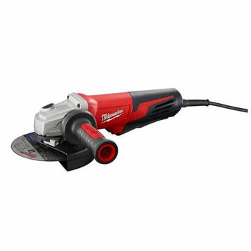 Double Insulated Small Angle Grinder, 6 in Dia, 9000 rpm, 120 VAC, Lock-On Paddle Switch