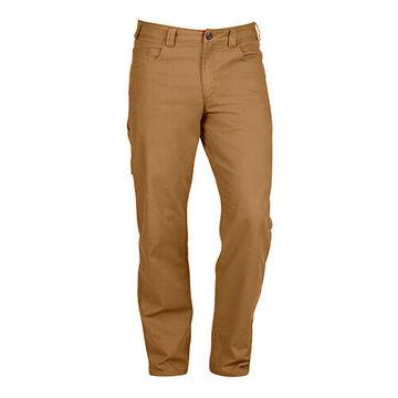 Pantalon de travail flexible robuste, coton/polyester, homme, kaki, taille 30 pouce, bouton, fermeture à glissière YKK, déchirure, résistance à l'abrasion, entrejambe 30 pouce