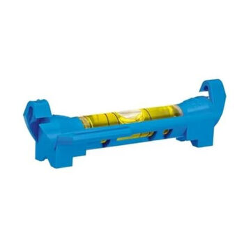 Standard Line Level, Plastic, 360 deg (1) Level Vial, 0.0005 in Accuracy, Wall Mounting, 1 Vial, Blue