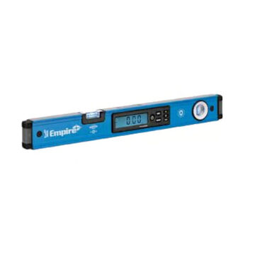 Magnetic Digital Level, Aluminum, Acrylic Vial, 2-1/2 in wd, 24 in lg, 2-3/4 in ht, 0.0005 in Accuracy, Blue
