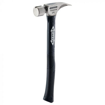 Hammer Hybrid Handle Milled Face Type, Head Weight: 16 Oz, Titanium, 18 In Oal, Curved Handle