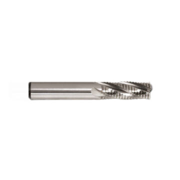 Rip-r End Mill, Cobalt, Tin Coated, 4-Flute, 1/2 in Shank, 9/16 in dia x 3-3/8 in lg, 1/Pack