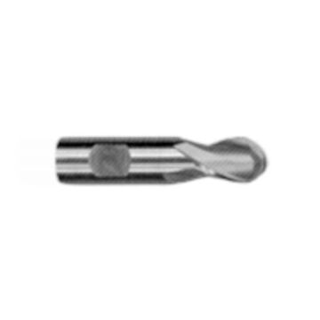Ball End Mill, Aluminum, Tin Coated, 2-Flute, 1-1/4 in Shank, 2 in dia x 4-1/2 in lg, 1/Pack