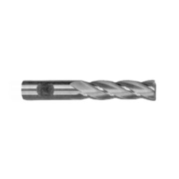Long End Mill, High Speed Steel, Uncoated, 4-Flute, 3/8 in Shank, 5/16 in dia x 3-1/8 in lg, 1/Pack