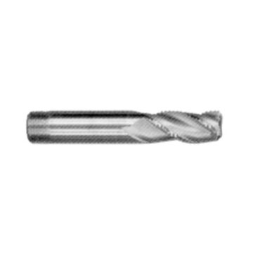 End Mill, Cobalt, Ticn Coated, 3-Flute, 3/8 in Shank, 5/16 in dia x 2-1/2 in lg, 1/Pack