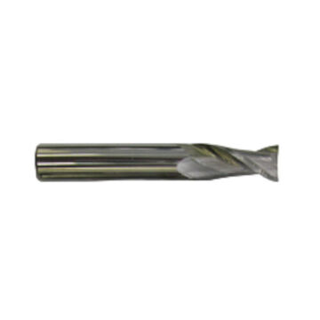 End Mill, Solid Carbide, Uncoated, 2-Flute, 3/8 in Shank, 23/64 in dia x 2-1/2 in lg, 1/Pack
