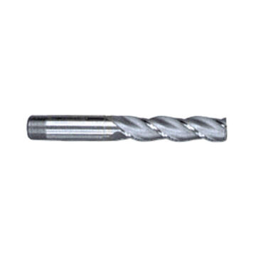 Long End Mill, Cobalt, Uncoated, 3-Flute, 1/2 in Shank, 9/16 in dia x 4-1/16 in lg, 1/Pack
