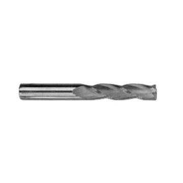 Long End Mill, Solid Carbide, Uncoated, 4-Flute, 7/16 in Shank, 7/16 in dia x 4 in lg, 1/Pack
