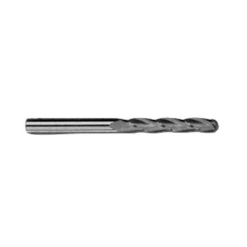 Ball Extra Long End Mill, Solid Carbide, Uncoated, 4-Flute, 1 in Shank, 1 in dia x 6 in lg, 1/Pack