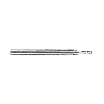 Miniature End Mill, Solid Carbide, Uncoated, 4-Flute, 1/8 in Shank, 0.015 in dia x 1-1/2 in lg, 1/Pack