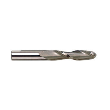 Ball Long End Mill, Carbide, Tialn Coated, 2-Flute, 12 mm Shank, 12 mm dia x 102 mm L, 1/Pack