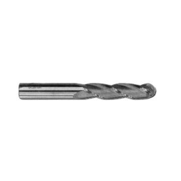 Ball End Mill, Carbide, Uncoated, 4-Flute, 3 mm Shank, 3 mm dia x 57 mm L, 1/Pack