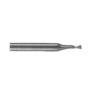 Miniature End Mill, Solid Carbide, Uncoated, 2-Flute, 1/8 in Shank, 0.03 in dia x 1-1/2 in lg, 1/Pack