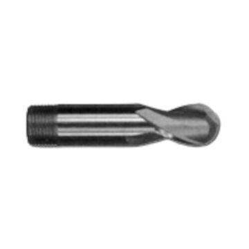 Ball Nose Slot Drill, High Speed Steel, Ticn Coated, 2-Flute, 1/4 in Shank, 1/8 in dia x 2 in lg, 1/Pack