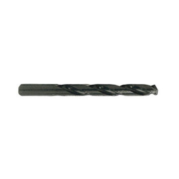 Hyper Short Jobber Drill, High Speed Steel, Black Oxide, 3/16 in Size, 118 deg, 0.1875 in dia x 3-1/2 in lg, 12/Pack