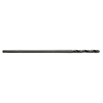 Extended Aircraft Drill, High Speed Steel, Black oxide, 7/64 in Size, 0.1094 in dia x 12 in lg, Spiral Flute, 1/Pack